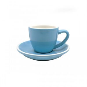 Taza + plato azul